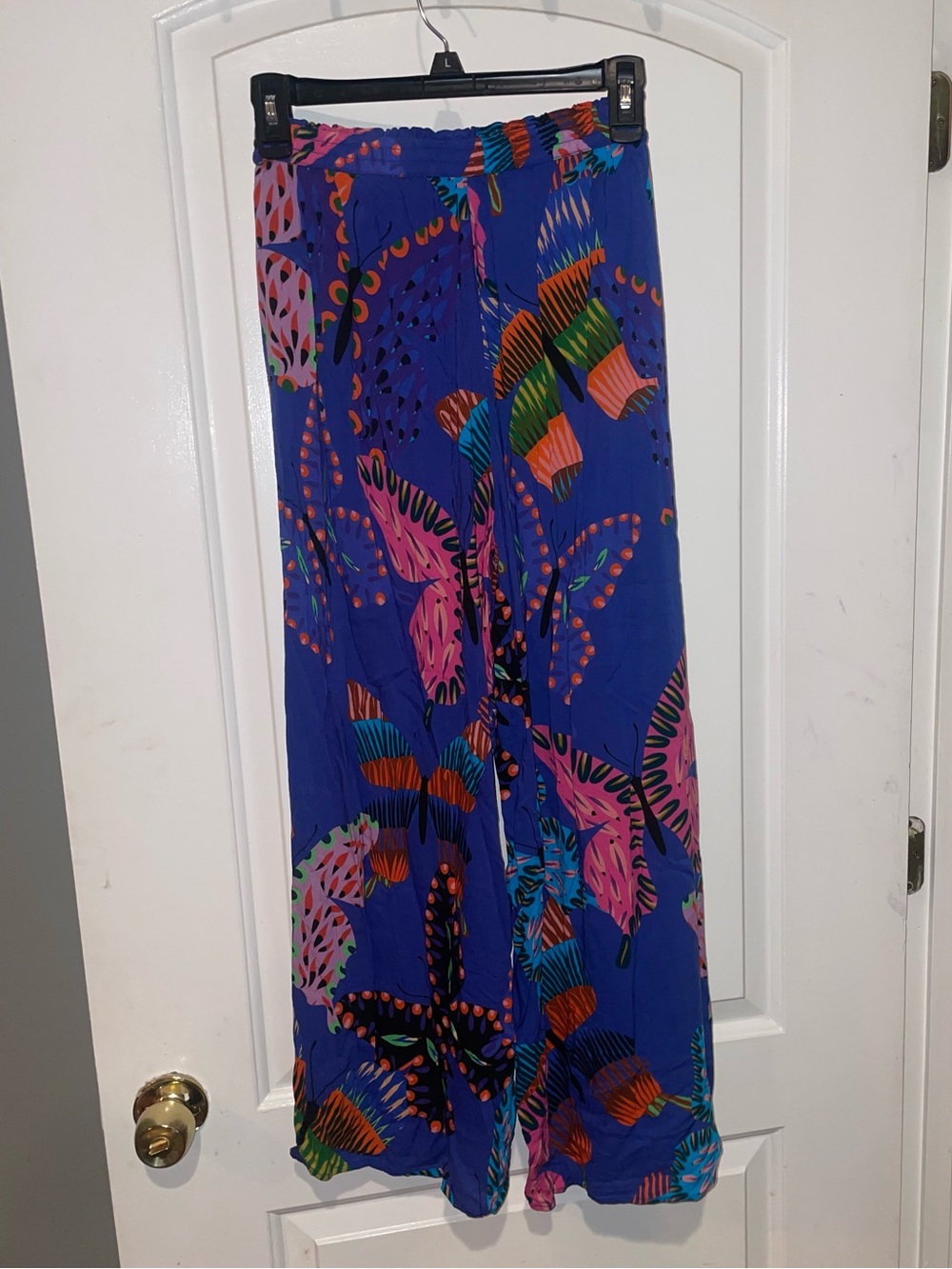 New! Desigual Slit Culottes Tie Waist Tropical Butterfly Print Wide Leg Pants🦋 S - Picture 8 of 11